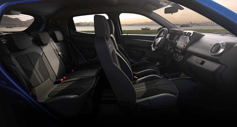 Renault/Divulgação interior do Kwid Outsider 2023