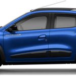 Lateral da linha 2023 do Kwid Outsider, com destaque para as novas rodas