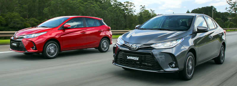 Toyota/Divulgação Toyota Yaris 2023 segue firme no Brasil