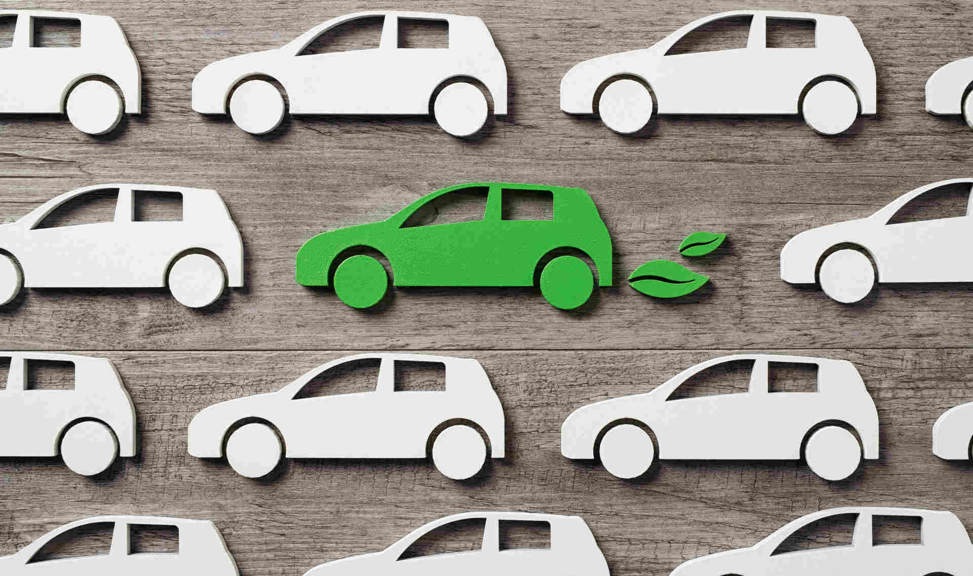 Arte ilustrativa de capa que destaca um carro elétrico