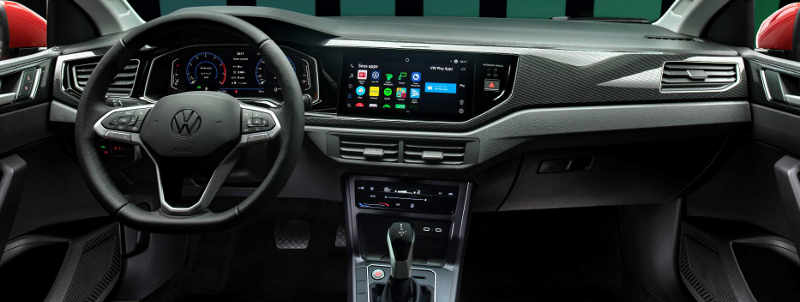 Volkswagen/Divulgação painel do Volkswagen Polo Highline 2023