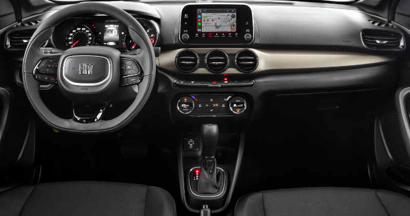 Fiat/Divulgação Foto do painel do Fiat Argo Drive 1.3 CVT