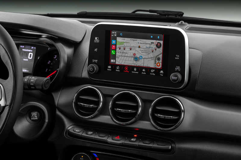 Fiat/Divulgação Central multimídia Uconnect no Argo Trekking CVT tem tela pequena