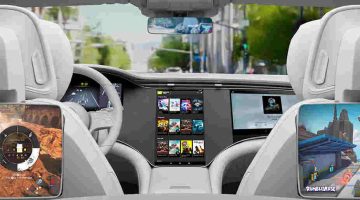Foto de capa que mostra o sistema NVIDIA GeForce Now nos carros