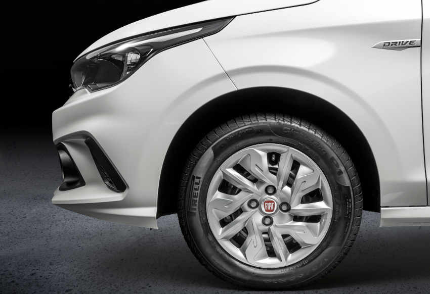Fiat/Divulgação Foto da roda de 14 polegadas do Fiat Argo