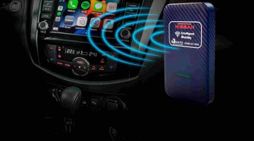 Foto de capa do modulo ou interface da Nissan que permite Kicks com Android Auto e Apple CarPlay sem fio