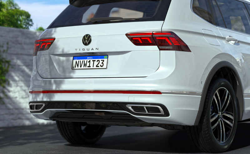Volkswagen/Divulgação Foto da traseira do Tiguan Allspace R-Line
