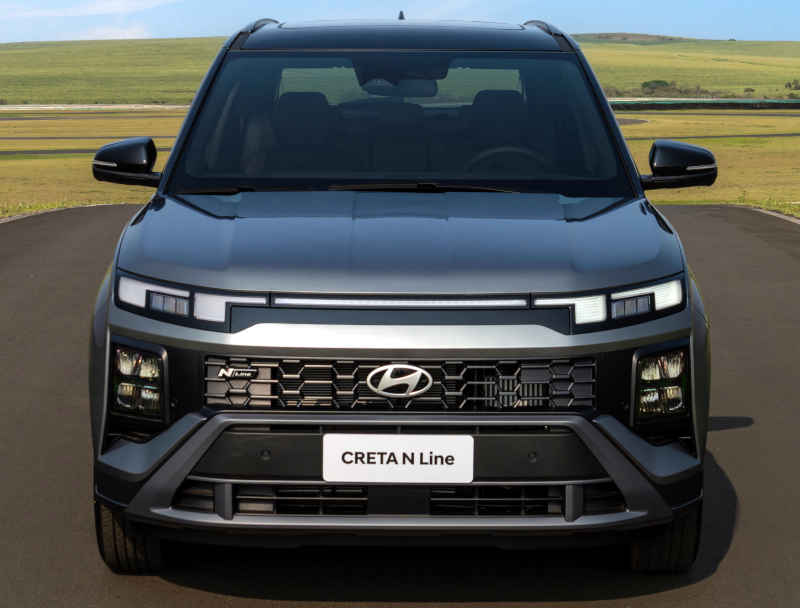 Hyundai/Divulgação Foto da dianteira Hyundai Creta N Line 2025