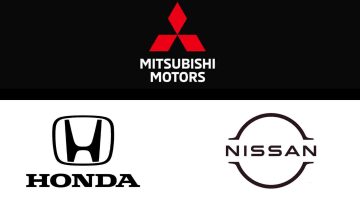 Logos de capa da Honda, Mitsubishi e Nissan