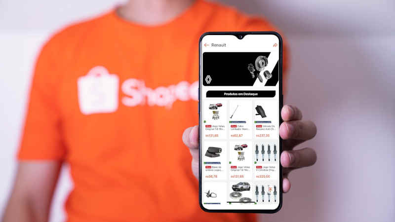 Renault/Divulgação Print da loja da Renault na Shopee