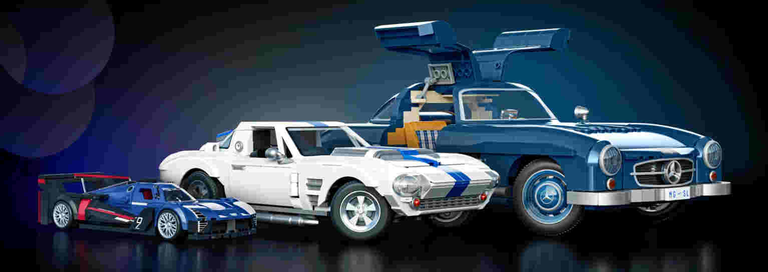 Foto de capa da série Hot Wheels dos carros de construção da Mattel Brick Shop