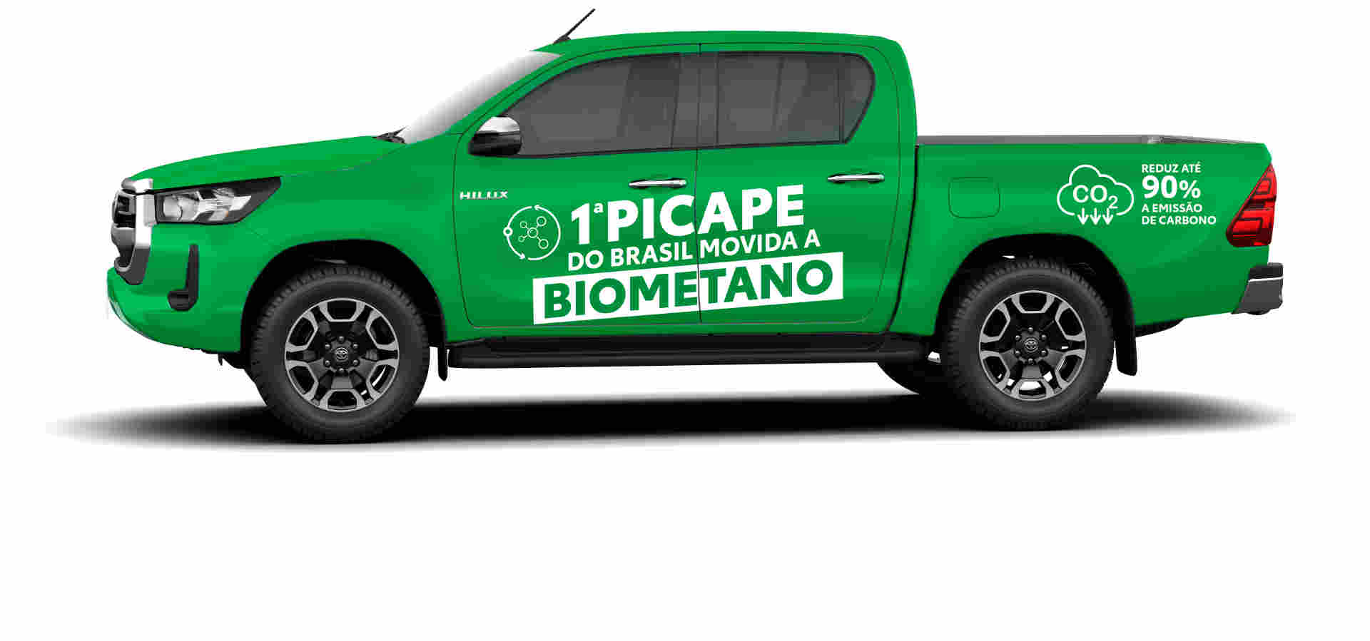 Foto de capa da picape Toyota Hilux Biometano