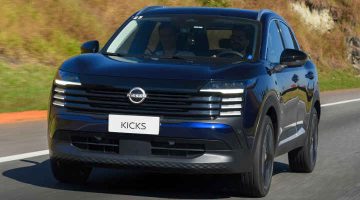 Foto da dianteira do novo Nissan Kicks Exclusive 2026