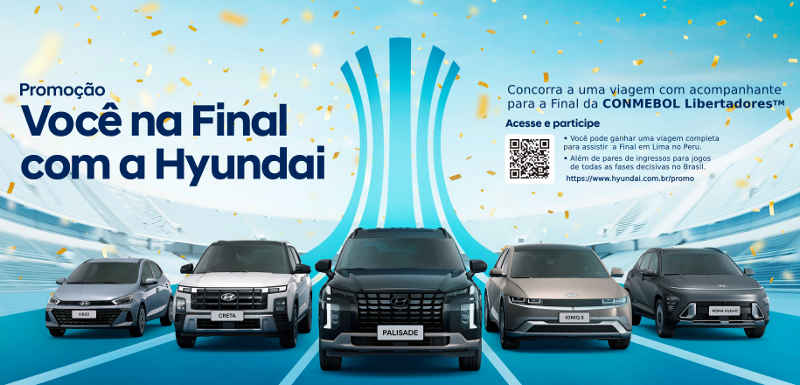 Hyundai/Divulgação Foto da arte usada pela Hyundai para a campanha da final da Copa Conmebol Libertadores 2025