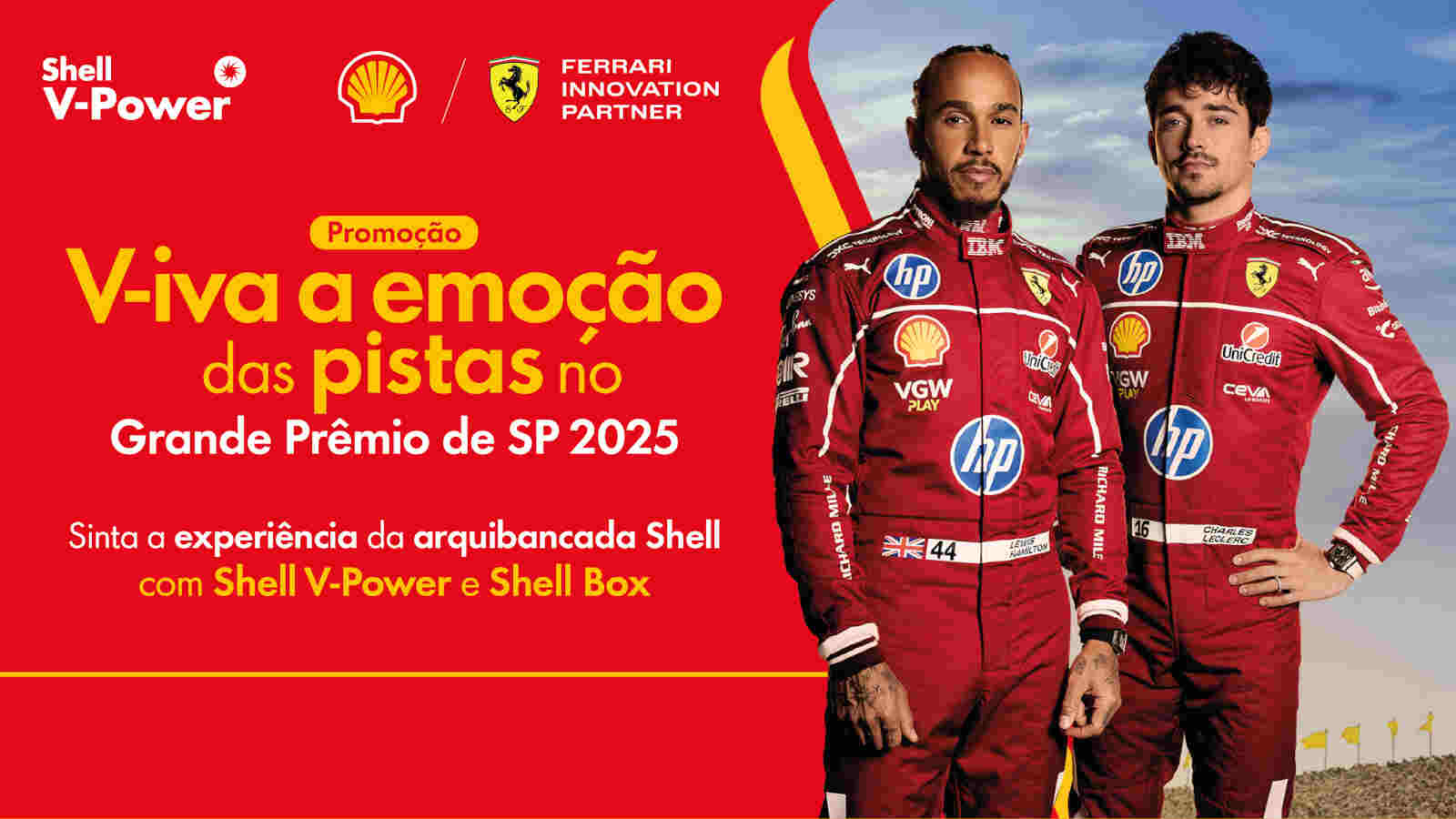 Banner de capa da promoção da Shell que pode te levar para a Fórmula 1