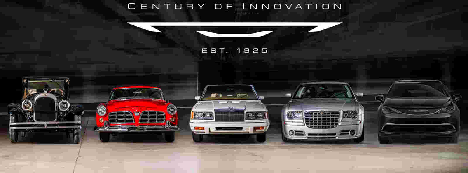 Foto de capa de celebração de 100 anos da Chrysler