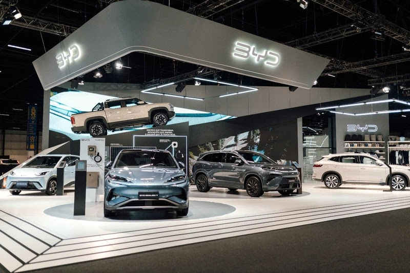 Estande da BYD no Salão Automóvel de São Paulo (SP)
