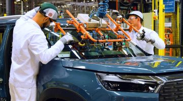 Foto da fábrica da Honda em Sumaré produzindo o WR-V
