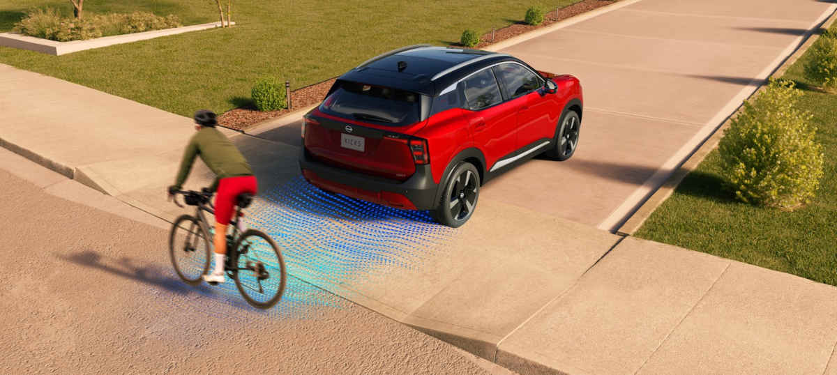 Arte de um dos sistemas de segurança de trânsito do Nissan Kicks